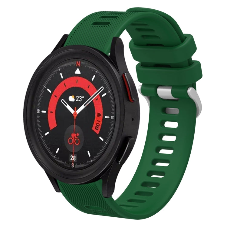 20mm Twill Solid Color Silicone Watch Band, For Samsung Galaxy Watch5 40mm, For Samsung Galaxy Watch5 44mm