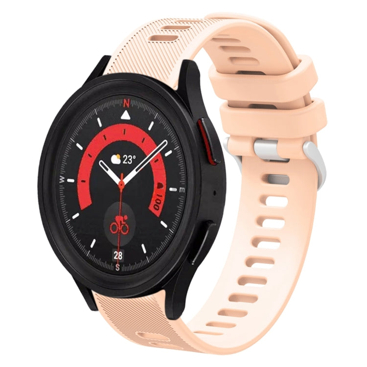 20mm Twill Solid Color Silicone Watch Band, For Samsung Galaxy Watch5 40mm, For Samsung Galaxy Watch5 44mm