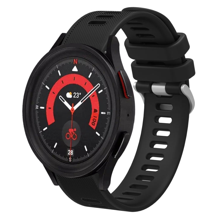 20mm Twill Solid Color Silicone Watch Band, For Samsung Galaxy Watch5 40mm, For Samsung Galaxy Watch5 44mm