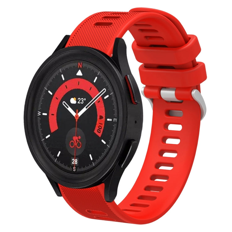 20mm Twill Solid Color Silicone Watch Band, For Samsung Galaxy Watch5 40mm, For Samsung Galaxy Watch5 44mm