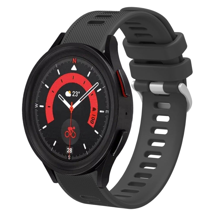 20mm Twill Solid Color Silicone Watch Band, For Samsung Galaxy Watch5 40mm, For Samsung Galaxy Watch5 44mm