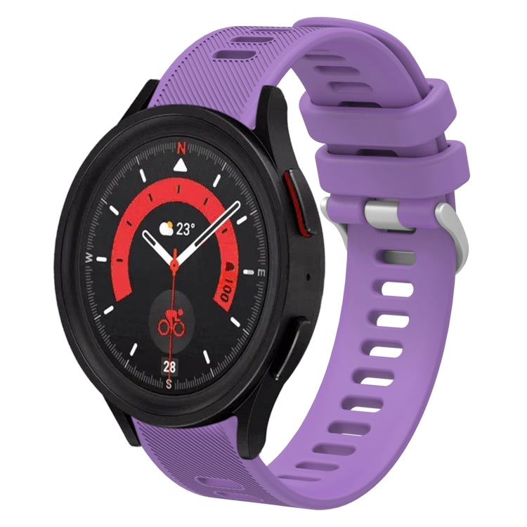 20mm Twill Solid Color Silicone Watch Band, For Samsung Galaxy Watch5 40mm, For Samsung Galaxy Watch5 44mm