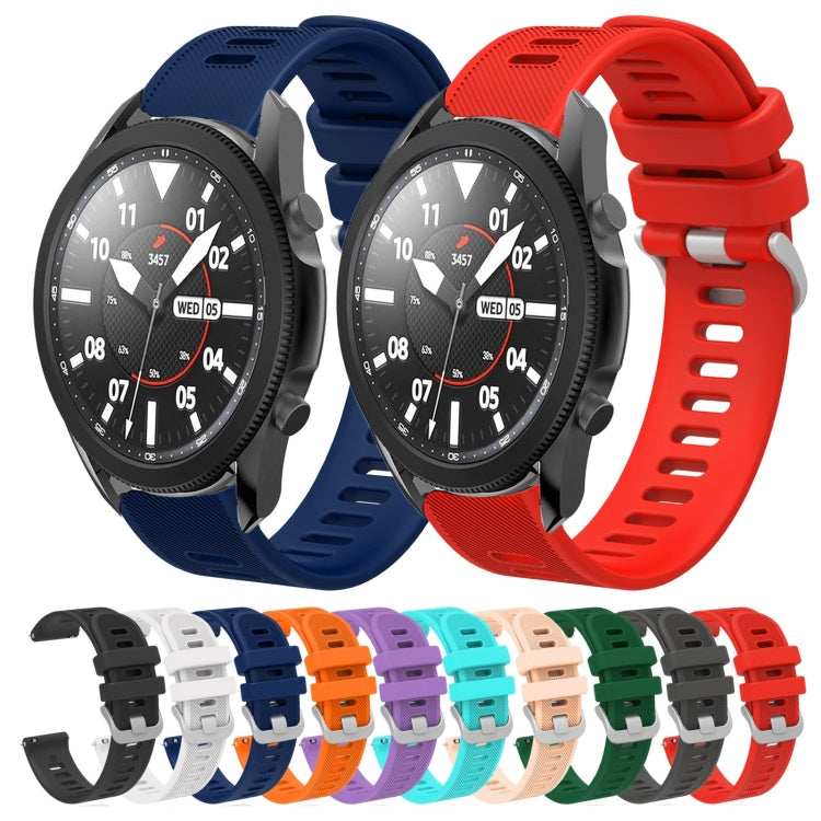 20mm Twill Solid Color Silicone Watch Band, For Samsung Galaxy Watch5 Pro  45mm, For Samsung Galaxy Watch4 40mm