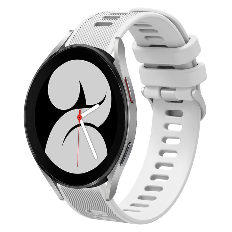 20mm Twill Solid Color Silicone Watch Band, For Samsung Galaxy Watch5 Pro  45mm, For Samsung Galaxy Watch4 40mm