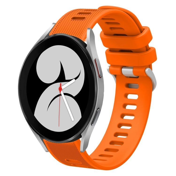 20mm Twill Solid Color Silicone Watch Band, For Samsung Galaxy Watch5 Pro  45mm, For Samsung Galaxy Watch4 40mm