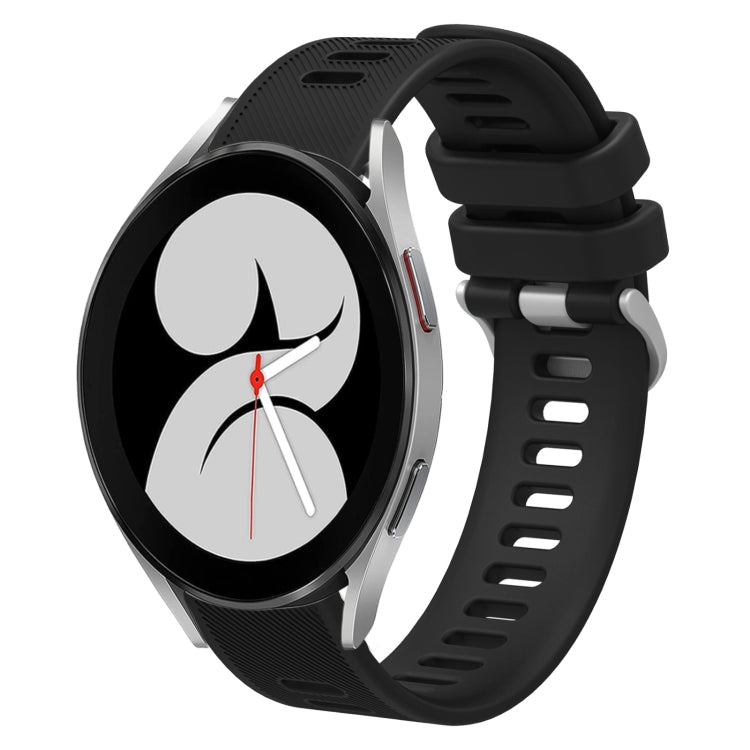 20mm Twill Solid Color Silicone Watch Band, For Samsung Galaxy Watch5 Pro  45mm, For Samsung Galaxy Watch4 40mm