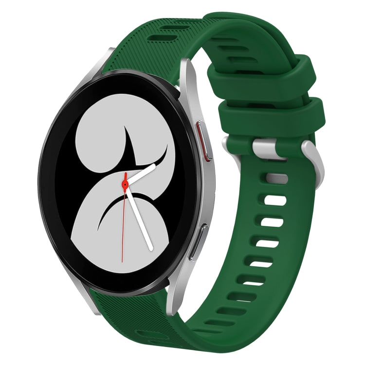 20mm Twill Solid Color Silicone Watch Band, For Samsung Galaxy Watch5 Pro  45mm, For Samsung Galaxy Watch4 40mm