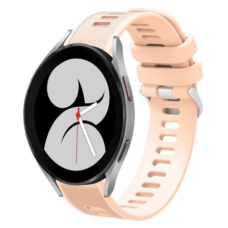 20mm Twill Solid Color Silicone Watch Band, For Samsung Galaxy Watch5 Pro  45mm, For Samsung Galaxy Watch4 40mm