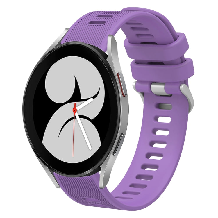 20mm Twill Solid Color Silicone Watch Band, For Samsung Galaxy Watch5 Pro  45mm, For Samsung Galaxy Watch4 40mm