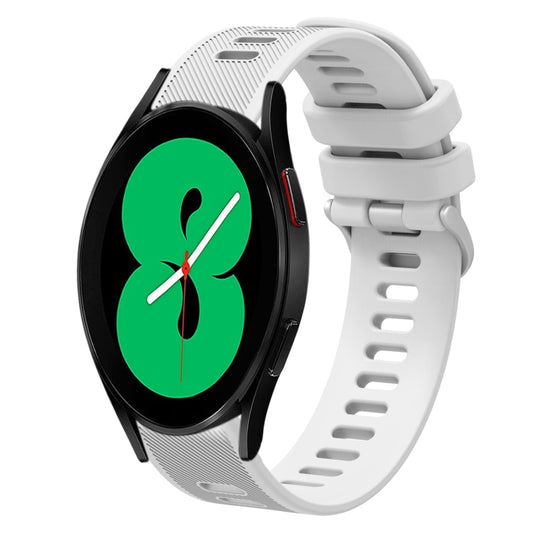 20mm Twill Solid Color Silicone Watch Band, For Samsung Galaxy Watch4 44mm, For Samsung Galaxy Watch4 Classic 46mm