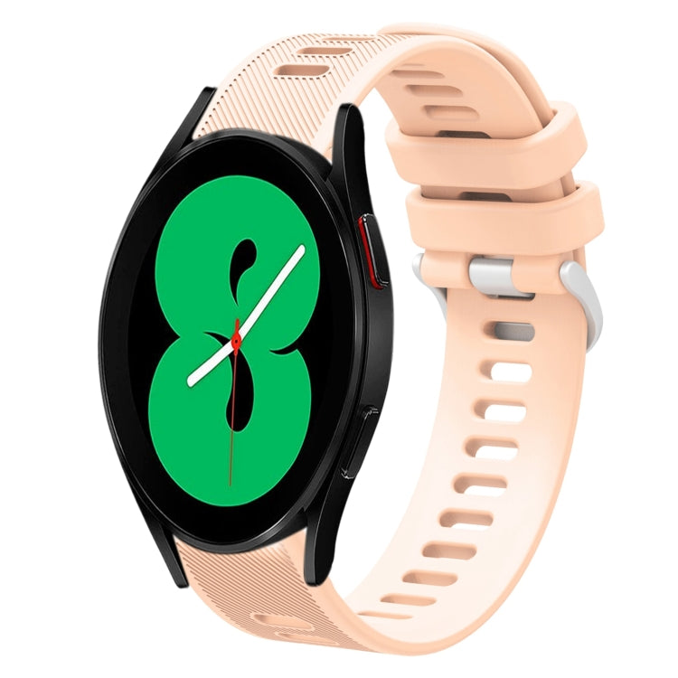 20mm Twill Solid Color Silicone Watch Band, For Samsung Galaxy Watch4 44mm, For Samsung Galaxy Watch4 Classic 46mm