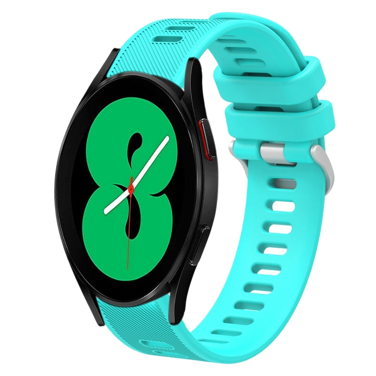 20mm Twill Solid Color Silicone Watch Band, For Samsung Galaxy Watch4 44mm, For Samsung Galaxy Watch4 Classic 46mm