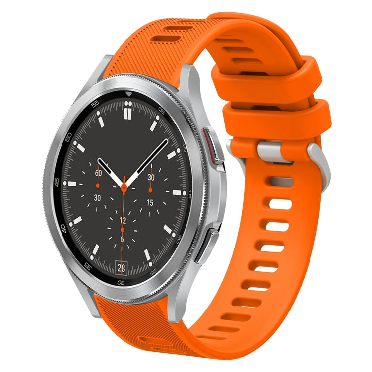 20mm Twill Solid Color Silicone Watch Band, For Samsung Galaxy Watch4 44mm, For Samsung Galaxy Watch4 Classic 46mm