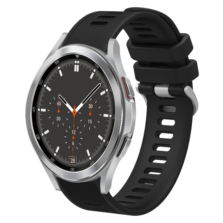 20mm Twill Solid Color Silicone Watch Band, For Samsung Galaxy Watch4 44mm, For Samsung Galaxy Watch4 Classic 46mm