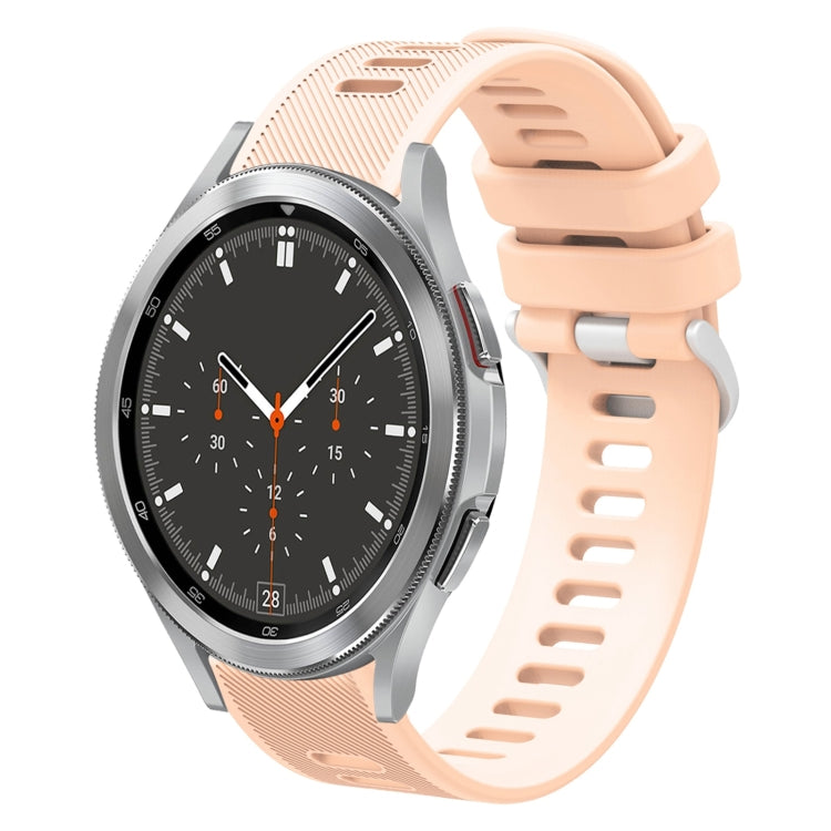 20mm Twill Solid Color Silicone Watch Band, For Samsung Galaxy Watch4 44mm, For Samsung Galaxy Watch4 Classic 46mm