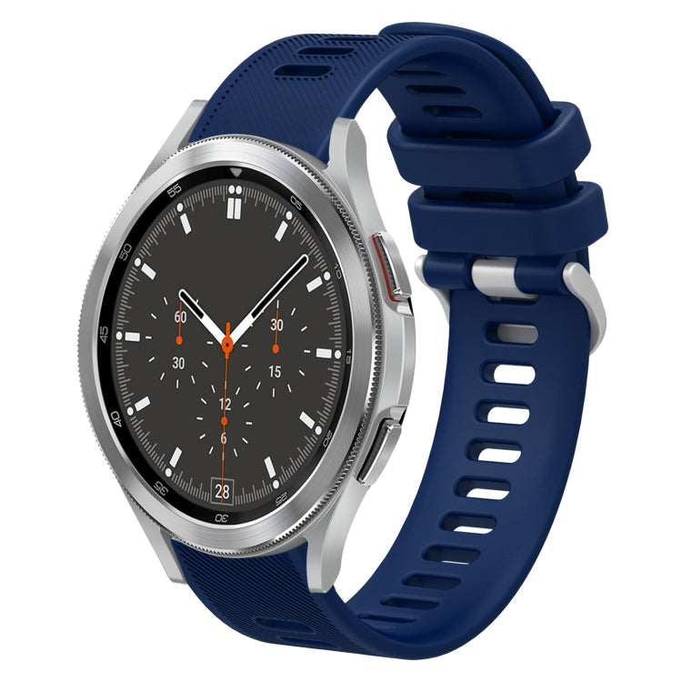 20mm Twill Solid Color Silicone Watch Band, For Samsung Galaxy Watch4 44mm, For Samsung Galaxy Watch4 Classic 46mm