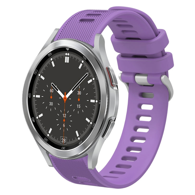 20mm Twill Solid Color Silicone Watch Band, For Samsung Galaxy Watch4 44mm, For Samsung Galaxy Watch4 Classic 46mm