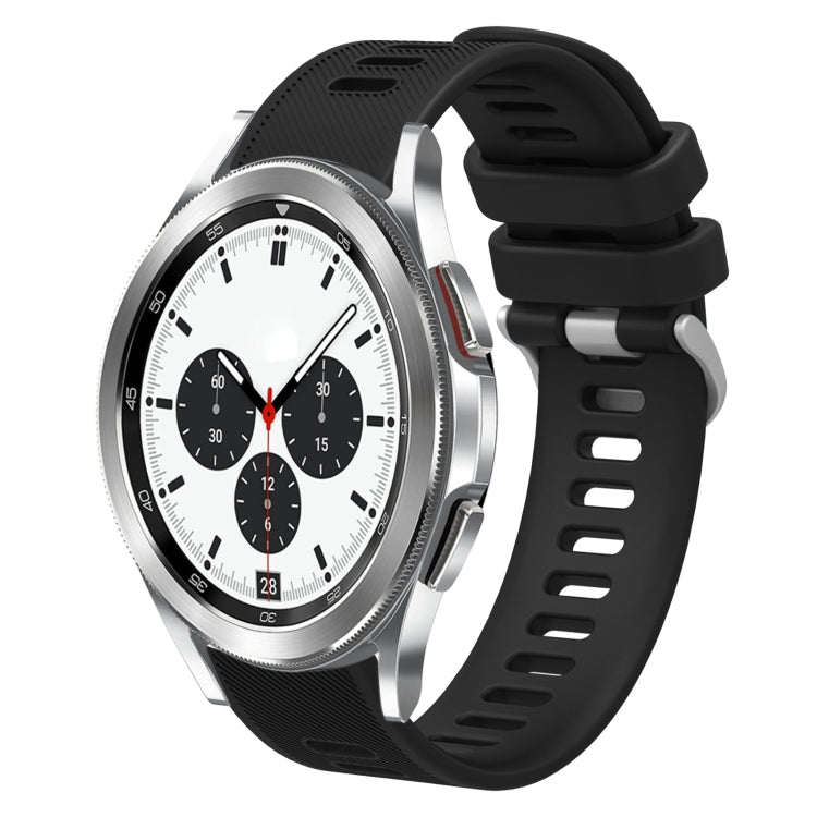 20mm Twill Solid Color Silicone Watch Band, For Samsung Galaxy Watch4 Classic 42mm, For Samsung Galaxy Watch Active 2