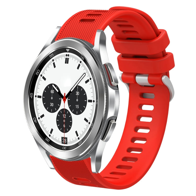 20mm Twill Solid Color Silicone Watch Band, For Samsung Galaxy Watch4 Classic 42mm, For Samsung Galaxy Watch Active 2