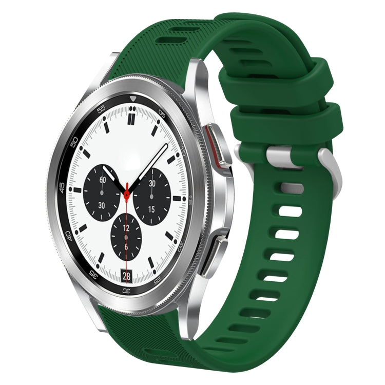 20mm Twill Solid Color Silicone Watch Band, For Samsung Galaxy Watch4 Classic 42mm, For Samsung Galaxy Watch Active 2
