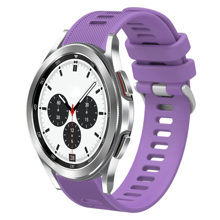 20mm Twill Solid Color Silicone Watch Band, For Samsung Galaxy Watch4 Classic 42mm, For Samsung Galaxy Watch Active 2