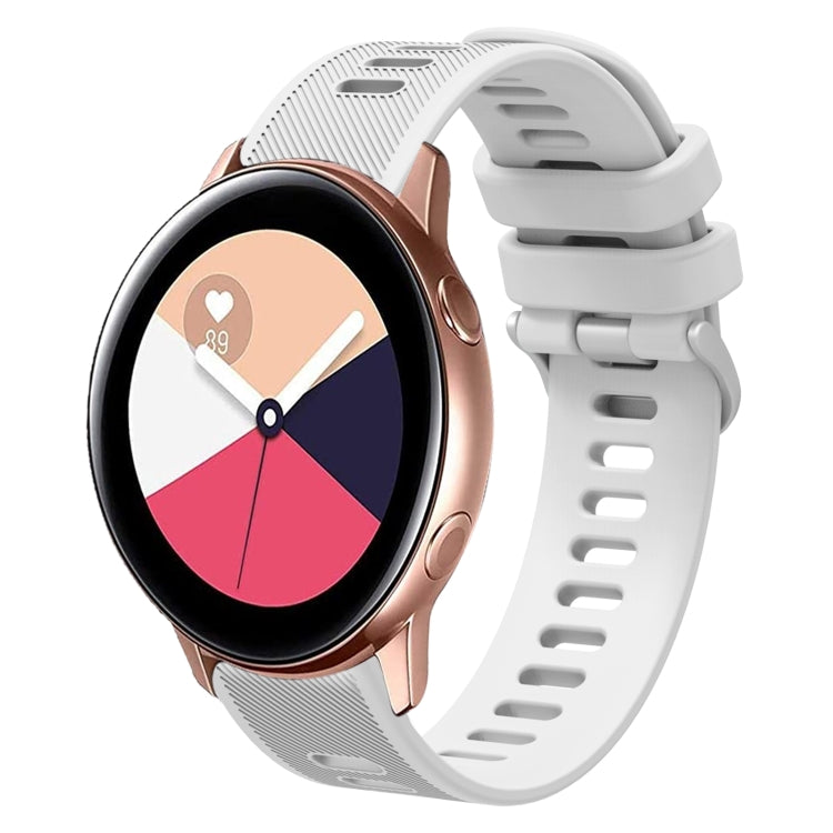 20mm Twill Solid Color Silicone Watch Band, For Samsung Galaxy Watch4 Classic 42mm, For Samsung Galaxy Watch Active 2