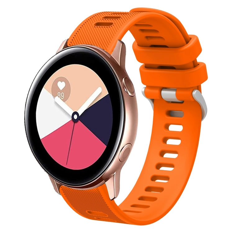 20mm Twill Solid Color Silicone Watch Band, For Samsung Galaxy Watch4 Classic 42mm, For Samsung Galaxy Watch Active 2