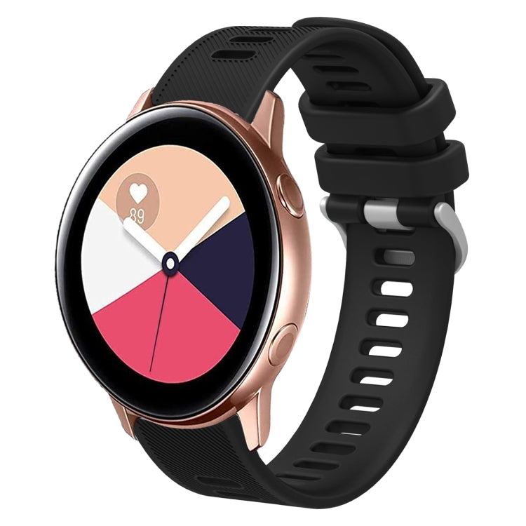 20mm Twill Solid Color Silicone Watch Band, For Samsung Galaxy Watch4 Classic 42mm, For Samsung Galaxy Watch Active 2
