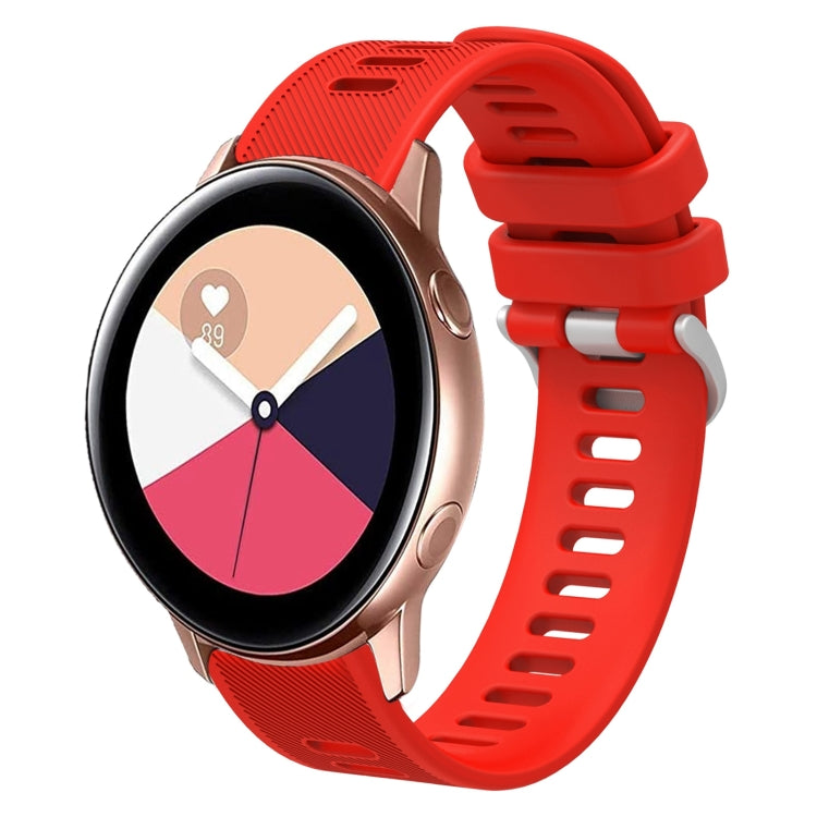 20mm Twill Solid Color Silicone Watch Band, For Samsung Galaxy Watch4 Classic 42mm, For Samsung Galaxy Watch Active 2