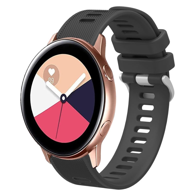 20mm Twill Solid Color Silicone Watch Band, For Samsung Galaxy Watch4 Classic 42mm, For Samsung Galaxy Watch Active 2