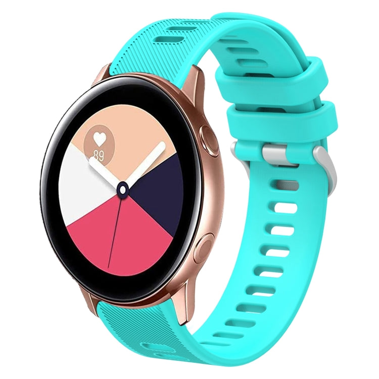20mm Twill Solid Color Silicone Watch Band, For Samsung Galaxy Watch4 Classic 42mm, For Samsung Galaxy Watch Active 2