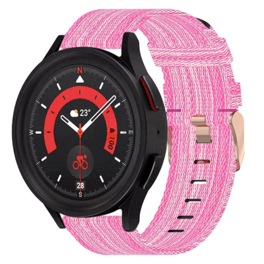 20mm Nylon Woven Watch Band, For Samsung Galaxy Watch5 40mm, For Samsung Galaxy Watch5 44mm, For Samsung Galaxy Watch5 Pro 45mm