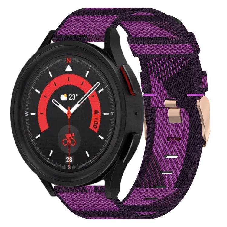 20mm Nylon Woven Watch Band, For Samsung Galaxy Watch5 40mm, For Samsung Galaxy Watch5 44mm, For Samsung Galaxy Watch5 Pro 45mm