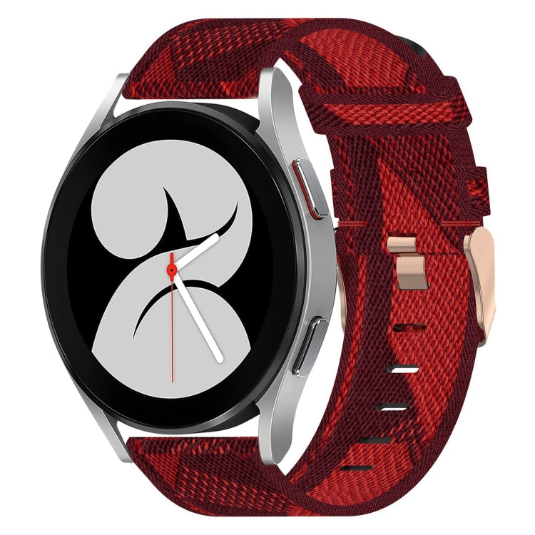 20mm Nylon Woven Watch Band, For Samsung Galaxy Watch4 40mm, For Samsung Galaxy Watch4 44mm, For Samsung Galaxy Watch4 Classic 46mm