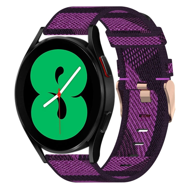20mm Nylon Woven Watch Band, For Samsung Galaxy Watch4 40mm, For Samsung Galaxy Watch4 44mm, For Samsung Galaxy Watch4 Classic 46mm