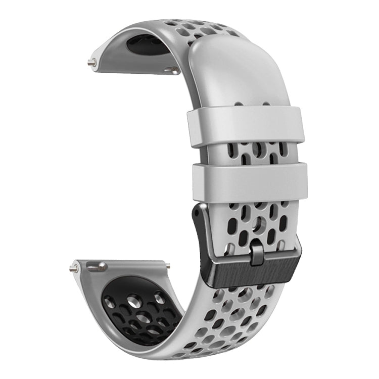 22mm Two-Color Breathable Silicone Watch Band, For Samsung Galaxy Watch3 45mm, For Samsung Galaxy Watch 46mm