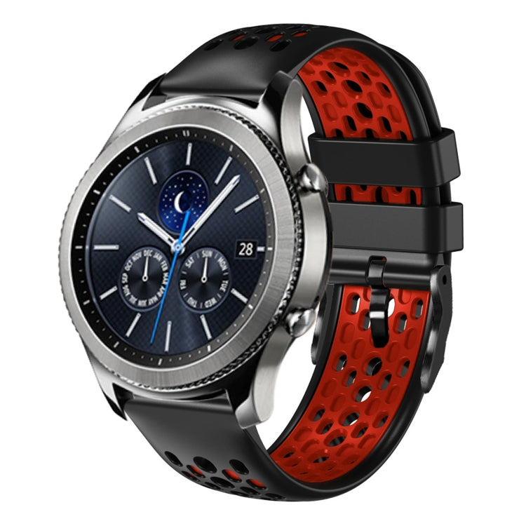22mm Two-Color Breathable Silicone Watch Band, For Samsung Gear S3 Classic, For Samsung Gear S3 Frontier