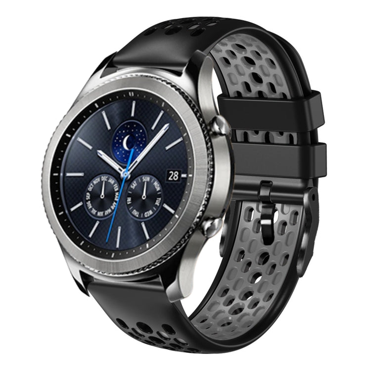 22mm Two-Color Breathable Silicone Watch Band, For Samsung Gear S3 Classic, For Samsung Gear S3 Frontier