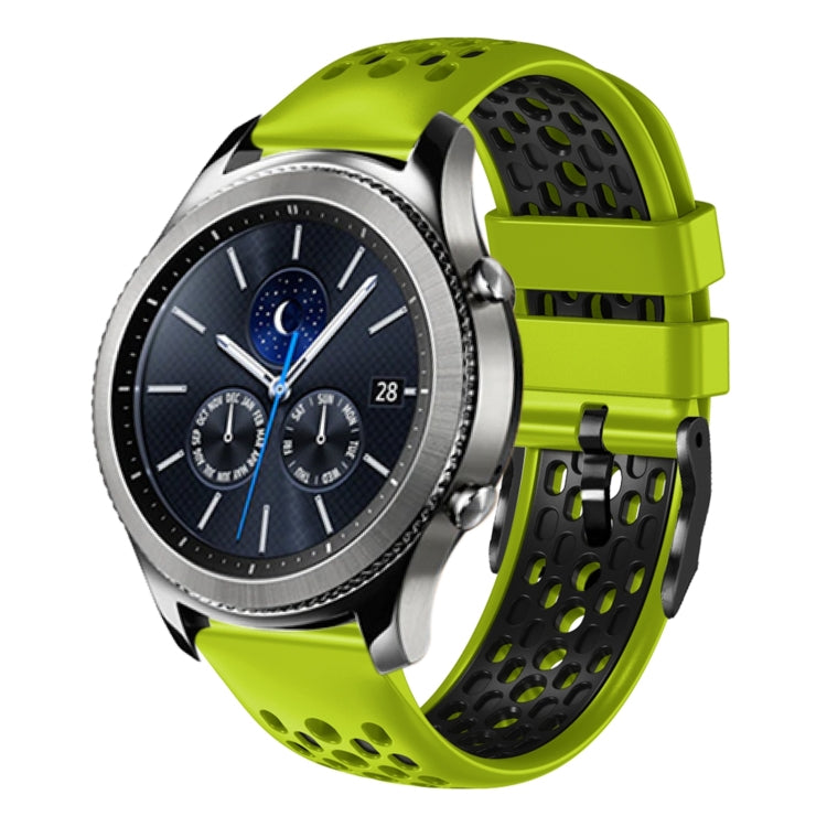 22mm Two-Color Breathable Silicone Watch Band, For Samsung Gear S3 Classic, For Samsung Gear S3 Frontier