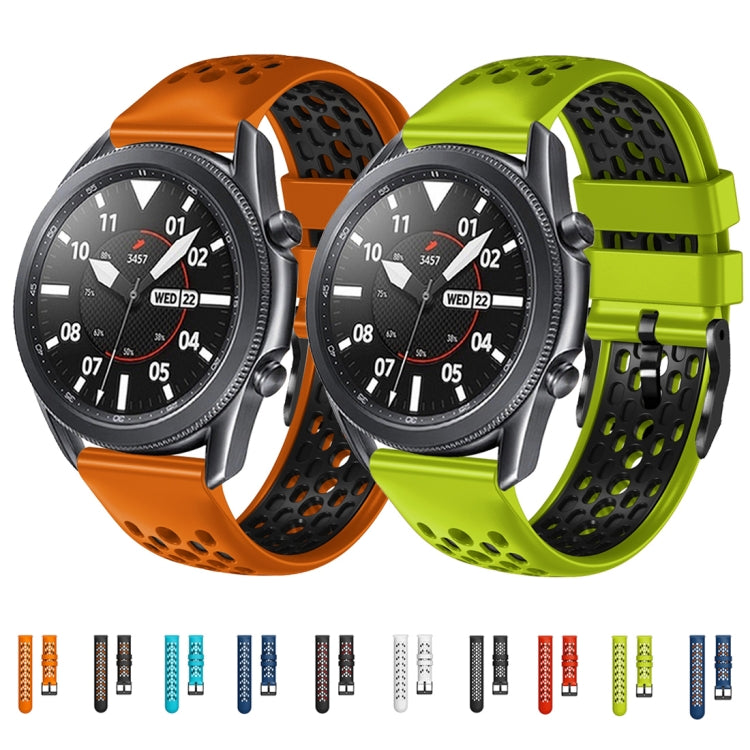 22mm Two-Color Breathable Silicone Watch Band, For Samsung Gear S3 Classic, For Samsung Gear S3 Frontier