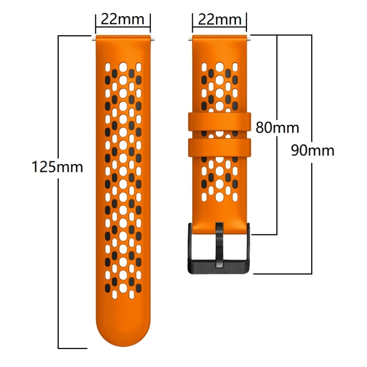 22mm Two-Color Breathable Silicone Watch Band, For Samsung Gear S3 Classic, For Samsung Gear S3 Frontier