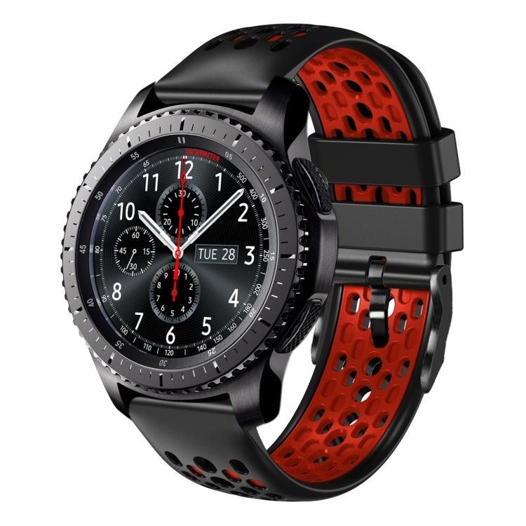 22mm Two-Color Breathable Silicone Watch Band, For Samsung Gear S3 Classic, For Samsung Gear S3 Frontier