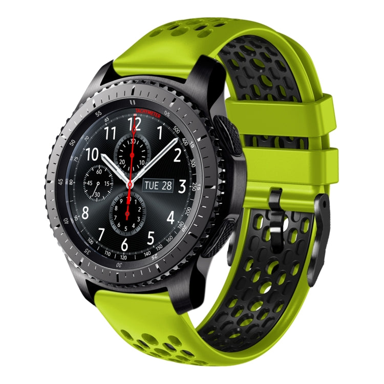 22mm Two-Color Breathable Silicone Watch Band, For Samsung Gear S3 Classic, For Samsung Gear S3 Frontier