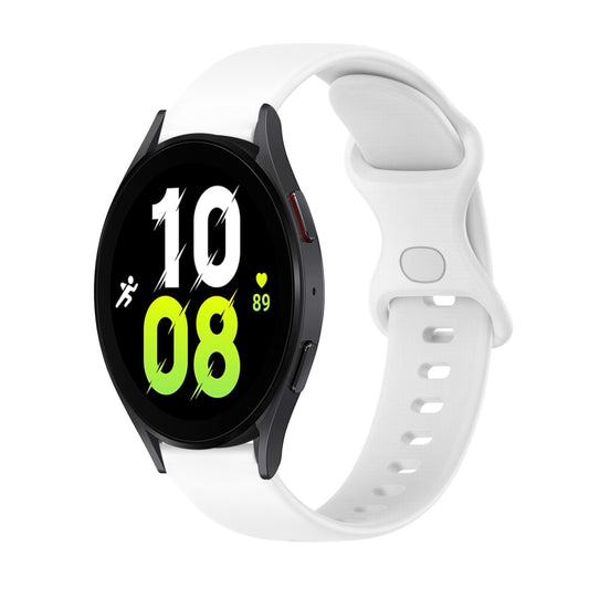 20mm Butterfly Buckle Solid Color Silicone Watch Band, For Samsung Galaxy Watch5 40mm, For Samsung Galaxy Watch5 44mm