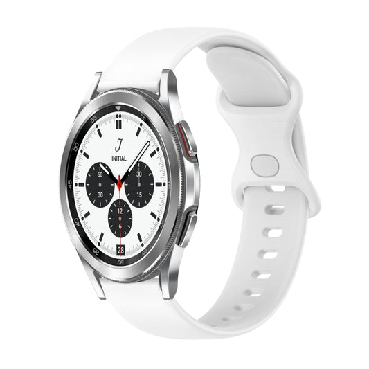 20mm Butterfly Buckle Solid Color Silicone Watch Band, For Samsung Galaxy Watch4 Classic 42mm, For Samsung Galaxy Watch Active 2