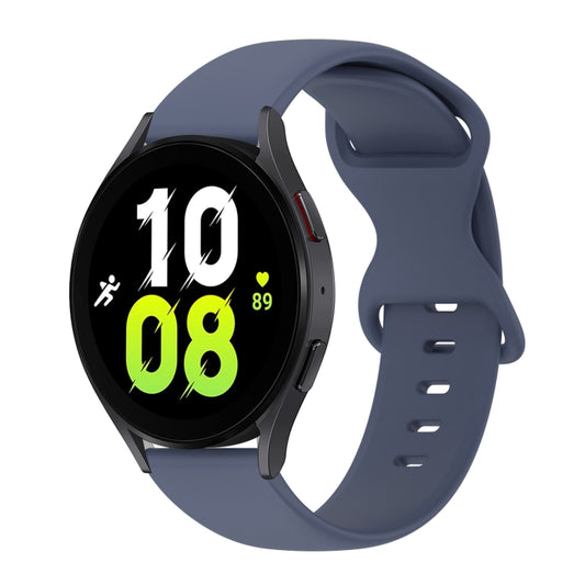 20mm Butterfly Buckle Solid Color Silicone Watch Band, For Samsung Galaxy Watch 5 40mm, For Samsung Galaxy Watch 5 44mm