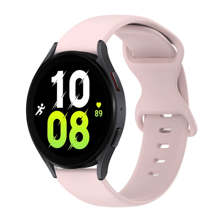 20mm Butterfly Buckle Solid Color Silicone Watch Band, For Samsung Galaxy Watch 5 40mm, For Samsung Galaxy Watch 5 44mm