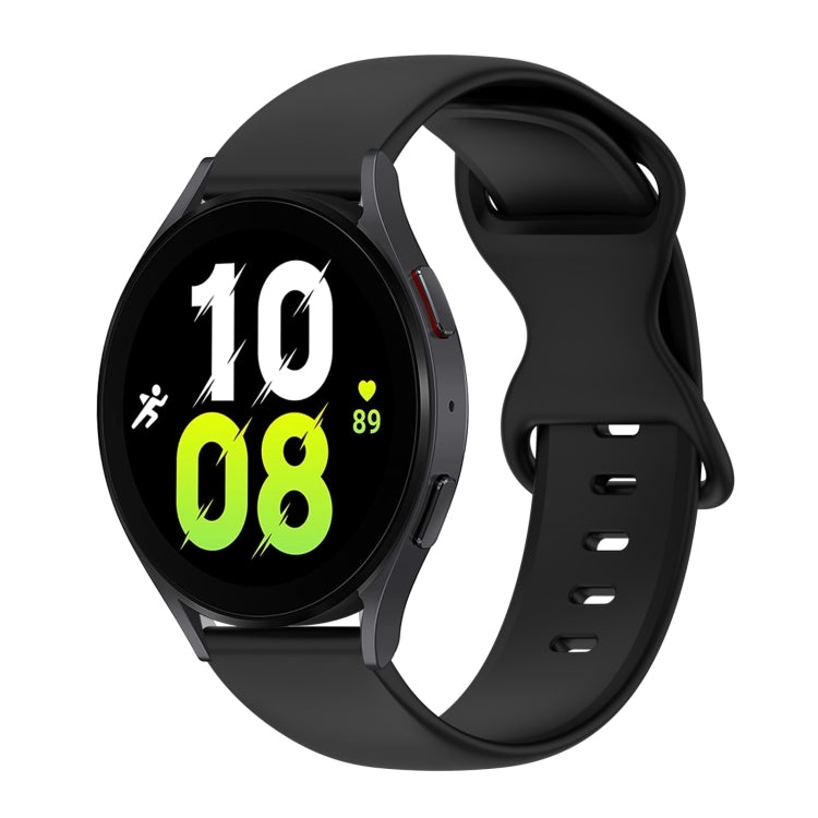 20mm Butterfly Buckle Solid Color Silicone Watch Band, For Samsung Galaxy Watch 5 40mm, For Samsung Galaxy Watch 5 44mm