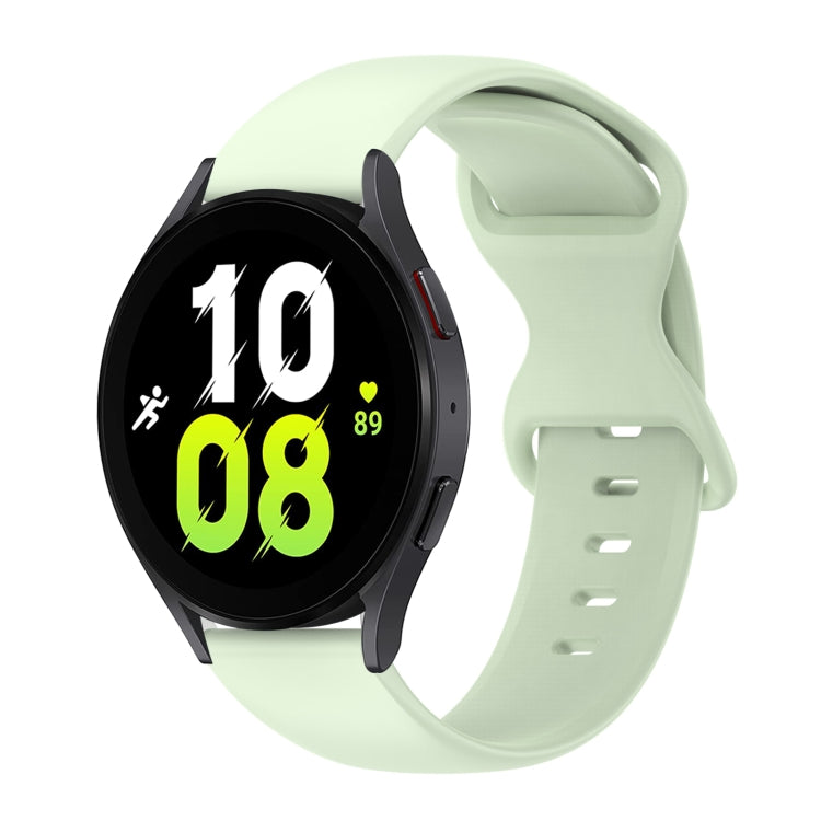 20mm Butterfly Buckle Solid Color Silicone Watch Band, For Samsung Galaxy Watch 5 40mm, For Samsung Galaxy Watch 5 44mm