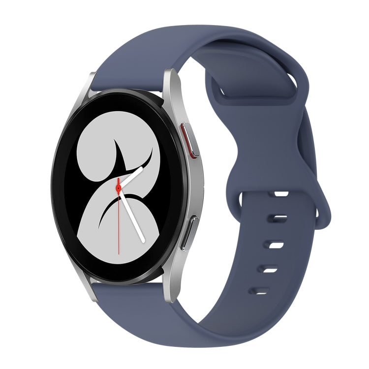 20mm Butterfly Buckle Solid Color Silicone Watch Band, For Samsung Galaxy Watch 5 Pro 45mm, For Samsung Galaxy Watch 4 40mm